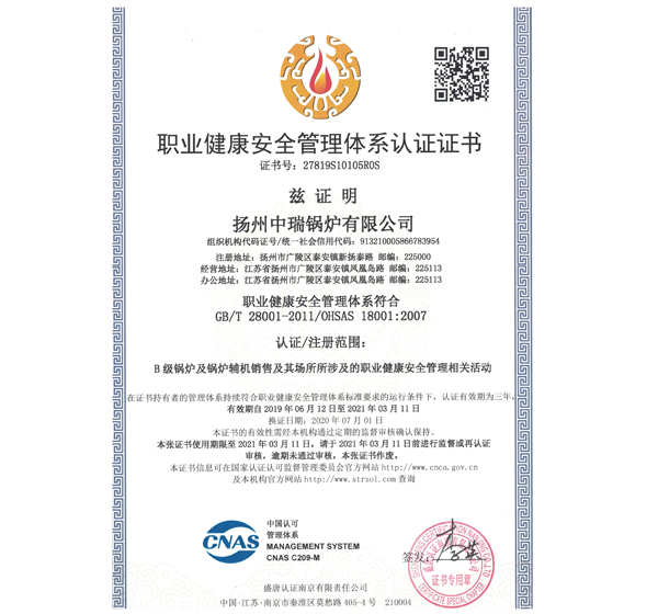 职业健康安全管理体系认